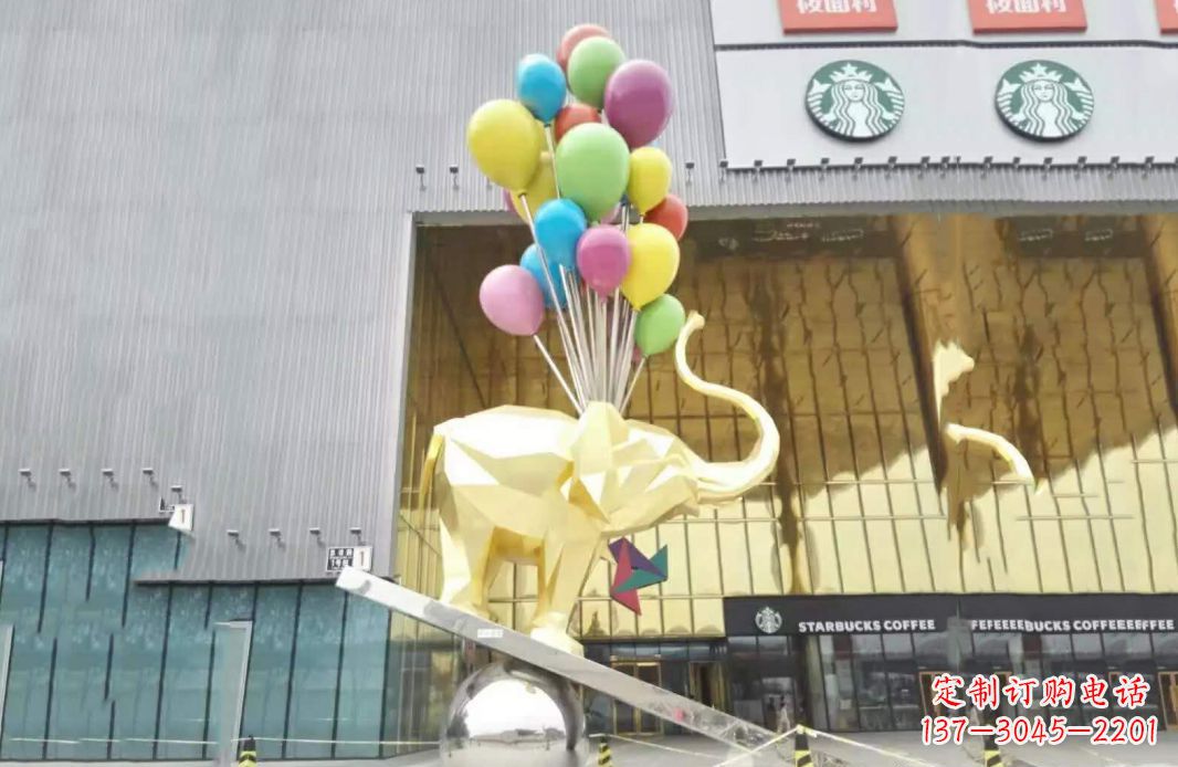 广西小象踩球不锈钢雕塑的魅力