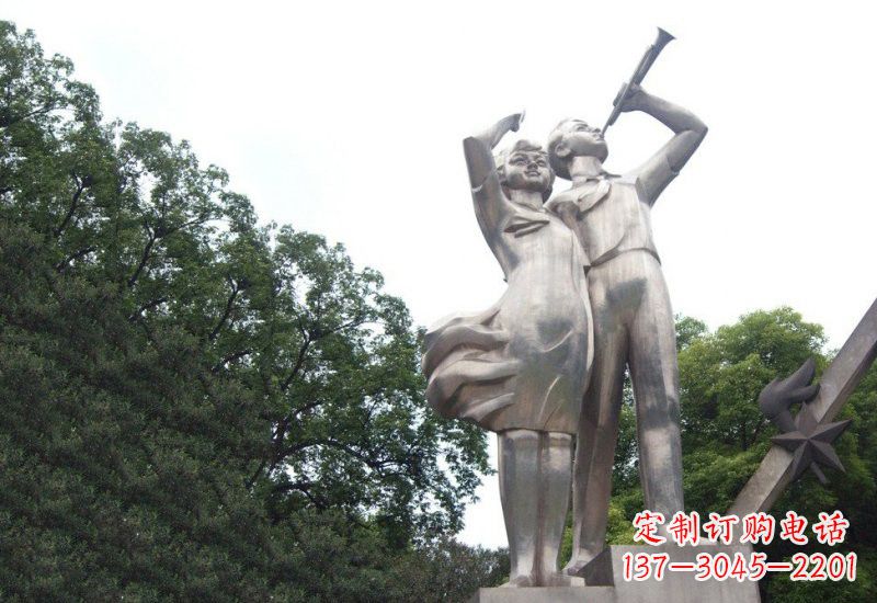 广西不锈钢小学生雕塑缔造美丽校园新风貌