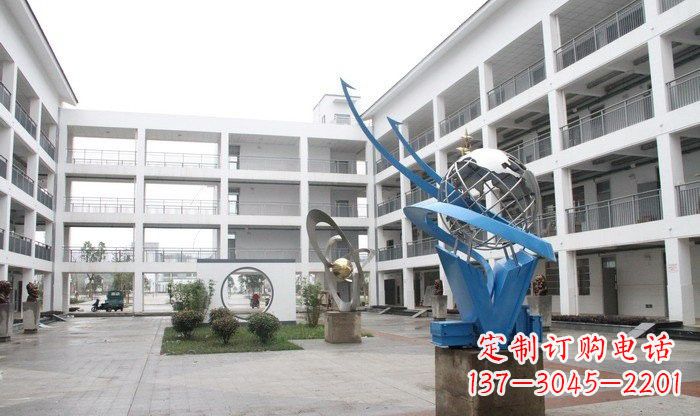 广西不锈钢地球雕塑缔造美丽的校园