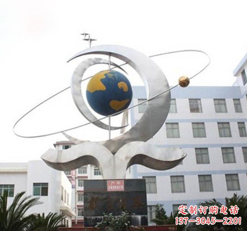 广西不锈钢校园地球仪雕塑