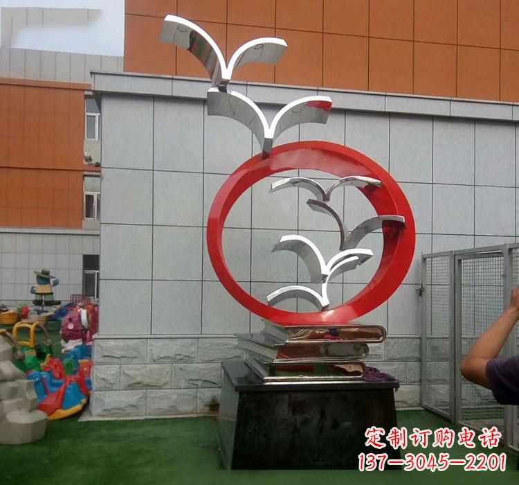 广西不锈钢书籍雕塑校园的精美装饰
