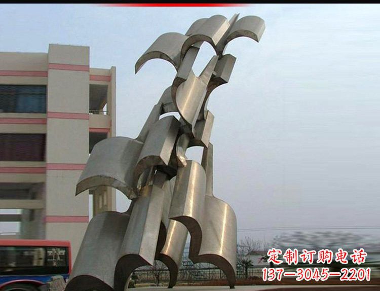广西不锈钢书籍雕塑——记录着校园文化的精彩历史