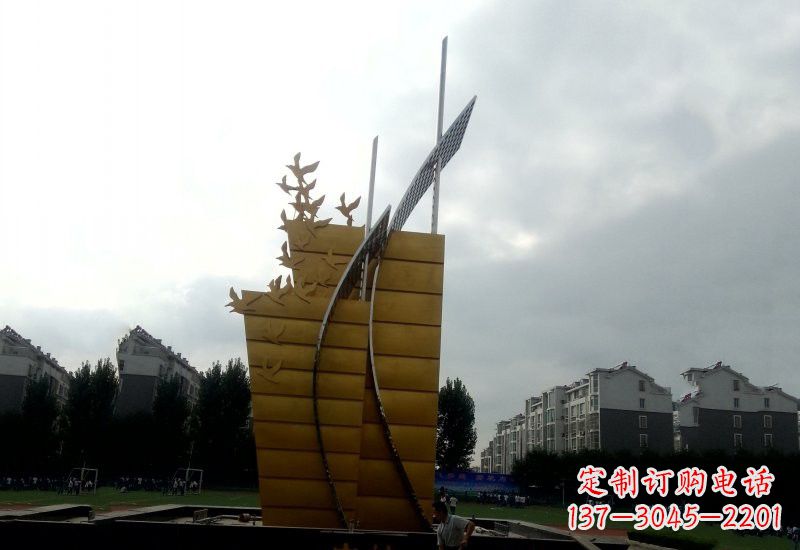 广西不锈钢校园帆船雕塑引领新时代