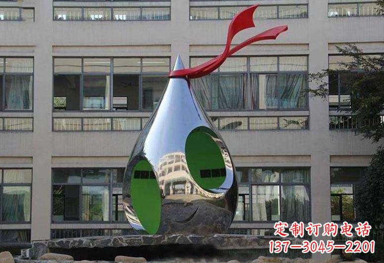 广西不锈钢校园水滴雕塑
