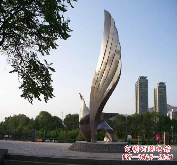 广西精美的不锈钢翅膀雕塑