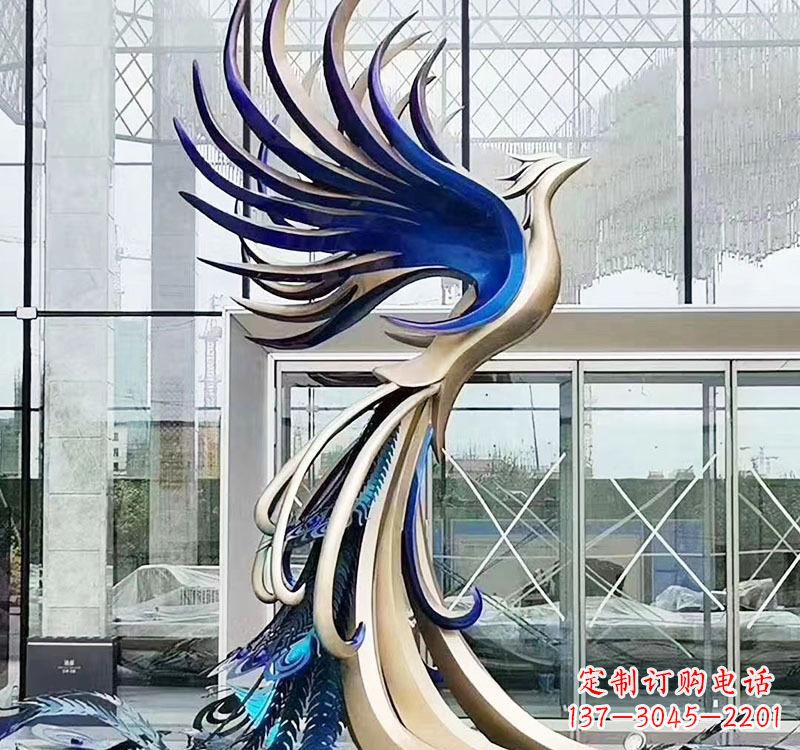 广西不锈钢艺术凤凰雕塑——璀璨夺目的艺术之美