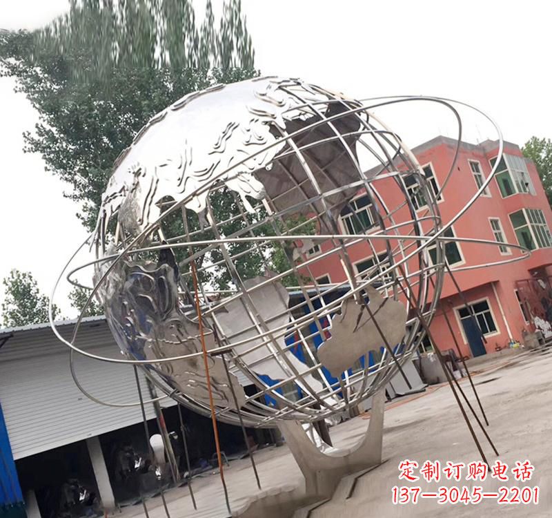 广西不锈钢艺术镂空地球仪雕塑