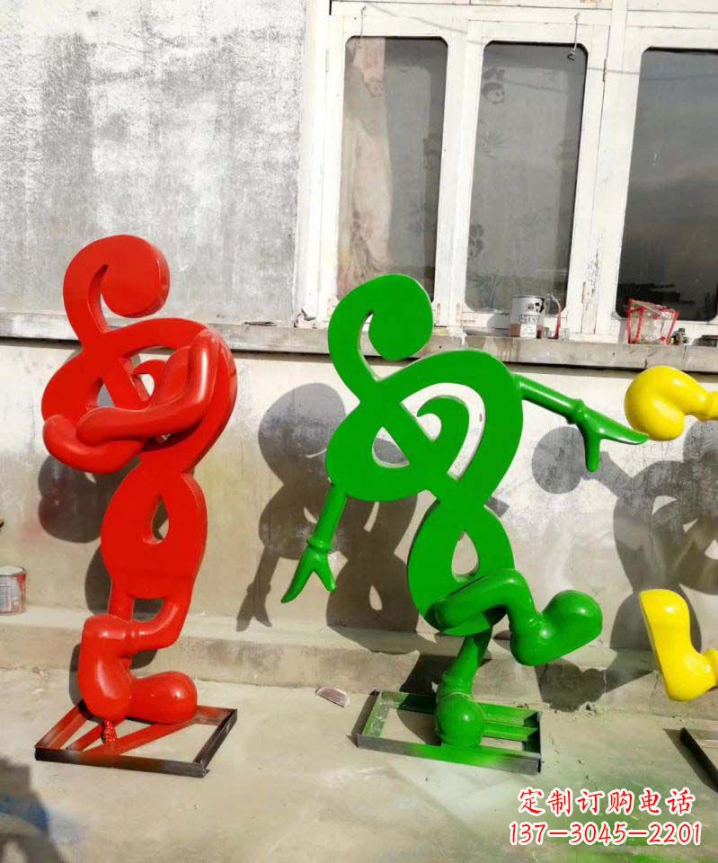 广西美妙音乐不锈钢音符雕塑