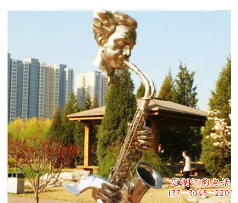 广西不锈钢萨克斯雕塑精美而又抒情