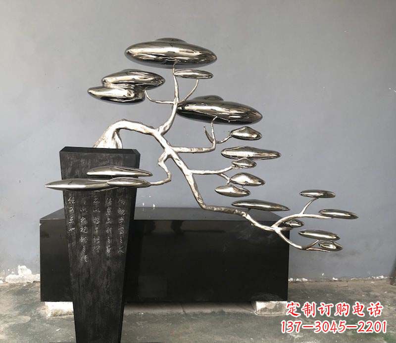 广西不锈钢迎客松雕塑雕塑带来的美丽