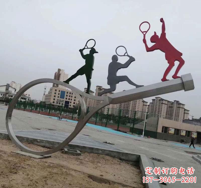 广西不锈钢羽毛球雕塑精美的艺术装点