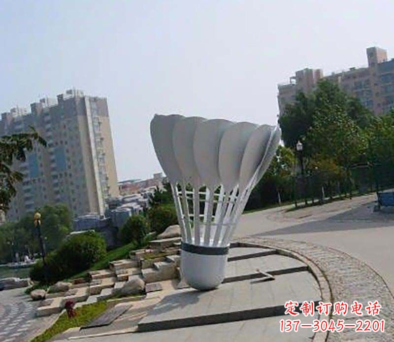 广西不锈钢羽毛球雕塑装点美丽的羽毛球世界