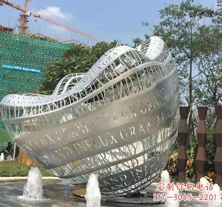 广西不锈钢元宝雕塑精致华贵的象征
