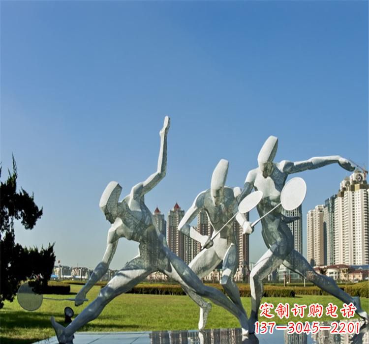 广西不锈钢羽毛球雕塑——拓展你的园林视野