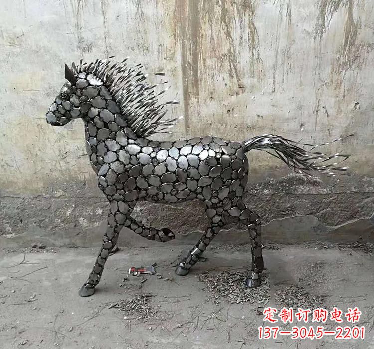 广西不锈钢园林动物马雕塑