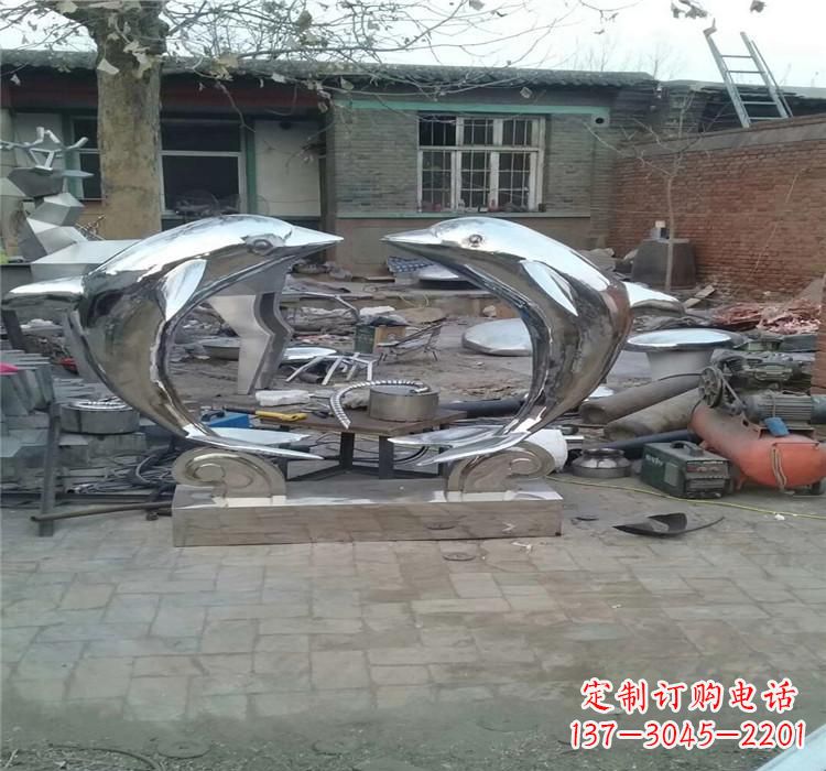 广西不锈钢海豚雕塑——精美之选