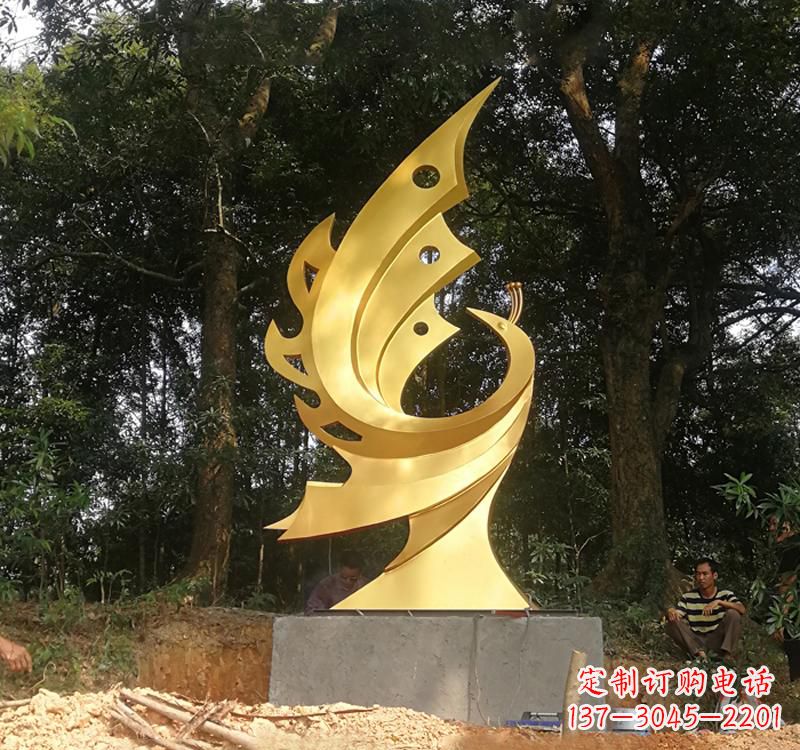 广西不锈钢凤凰雕塑——彰显传统文化之美