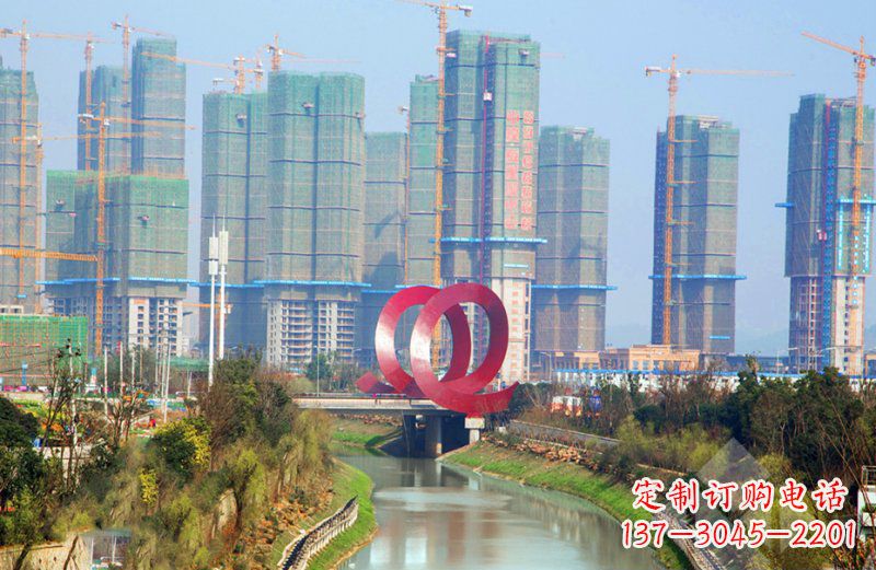 广西精美不锈钢圆环雕塑