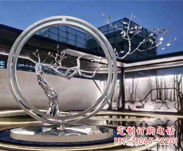 广西不锈钢圆环景观雕塑给城市带来活力与美感