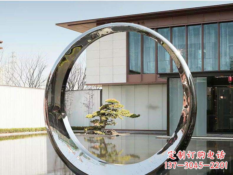 广西不锈钢月亮雕塑精美绝伦