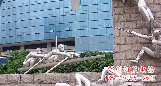广西不锈钢运动员雕塑——震撼的街头景观
