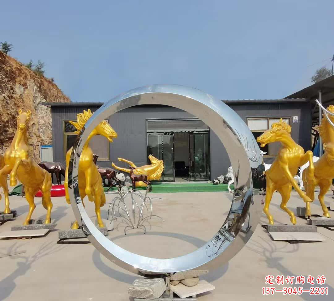 广西不锈钢圆环雕塑让景观更加精彩