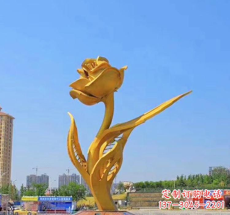 广西精美不锈钢紫荆花雕塑