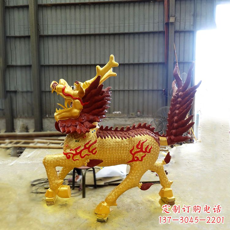 广西精美麒麟铜雕塑