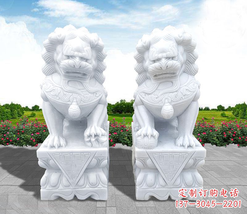 广西狮子雕塑招财福运的象征