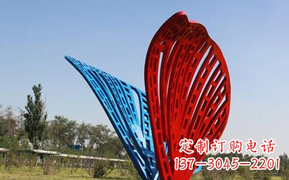 广西彩色不锈钢蝴蝶雕塑