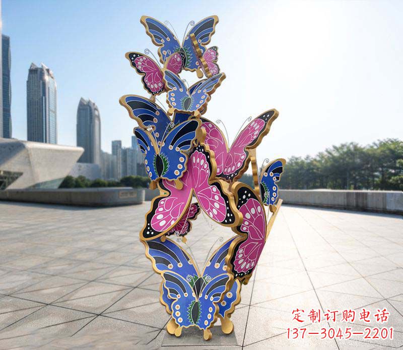 广西不锈钢蝴蝶雕塑美丽的艺术诠释