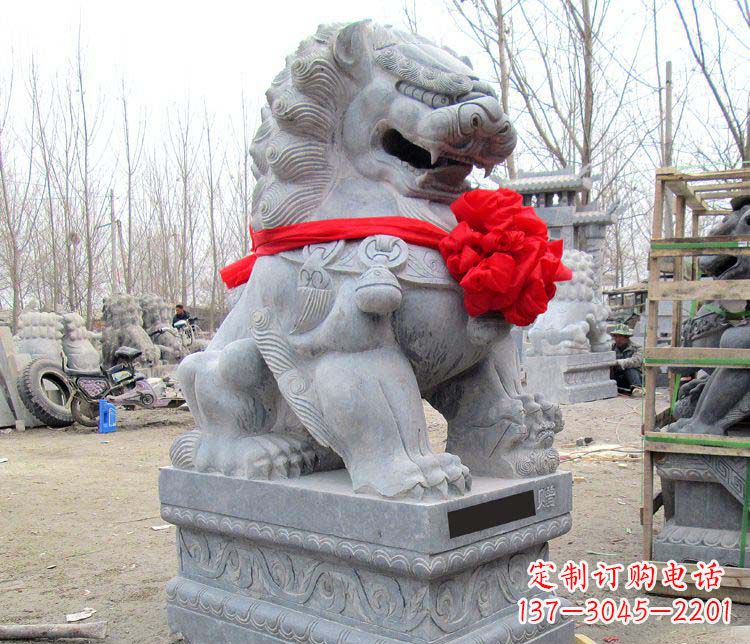 广西雄壮狮子石雕——欢迎来到宁波
