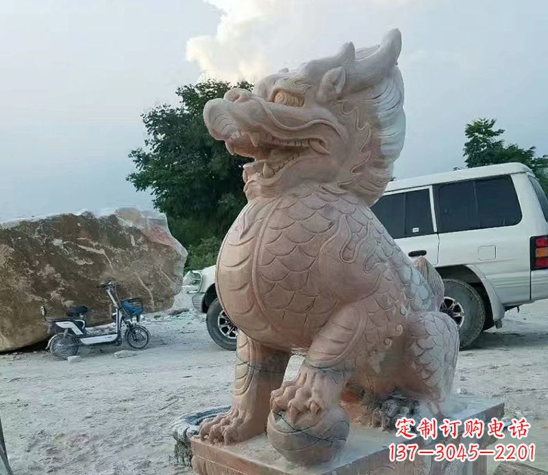 广西麒麟雕塑象征传统文化的精灵