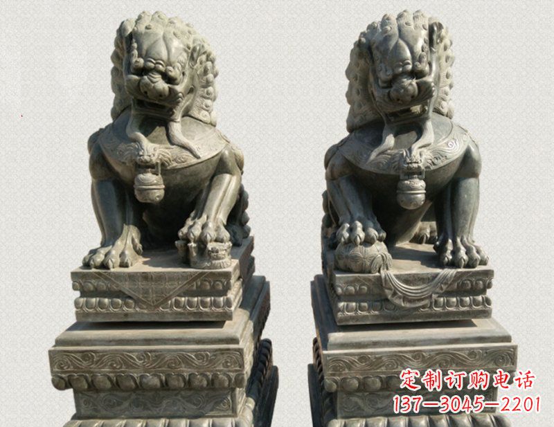 广西狮子雕塑象征王者风范