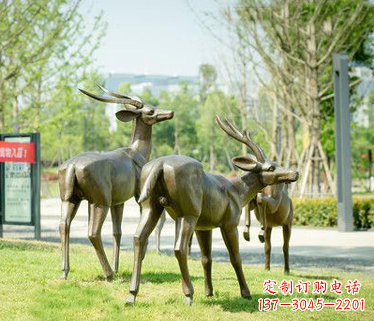 广西藏羚羊公园动物铜雕