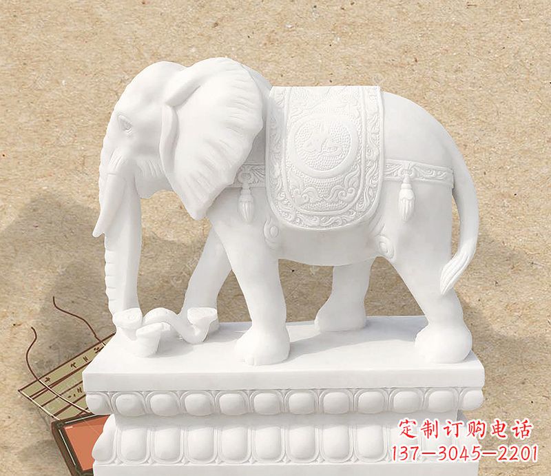 广西雕刻大象,抒发自然之美