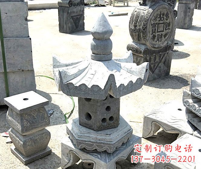 广西美丽的草坪大理石雕塑石灯