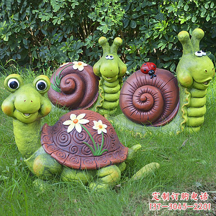 广西蜗牛雕塑——精致的草坪小动物装点