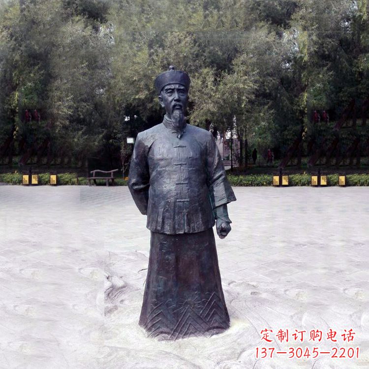 广西曾国藩铜像中国晚清名臣的荣耀