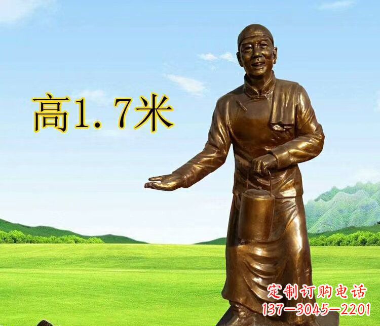 广西店小二雕塑传承经典艺术