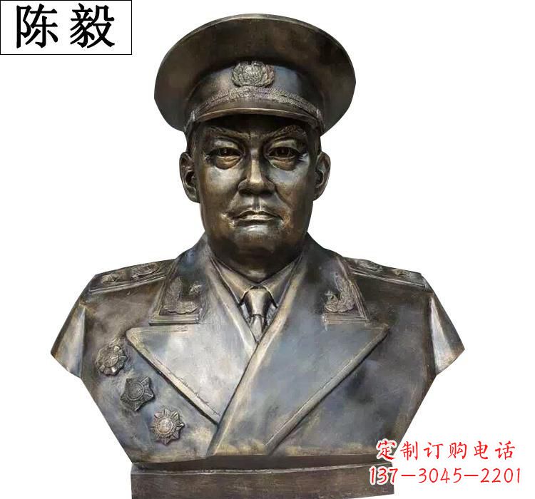 广西传承伟大梦想陈毅胸像铜雕