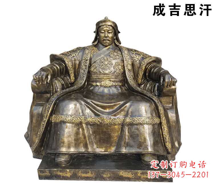 广西成吉思汗英雄的雕像