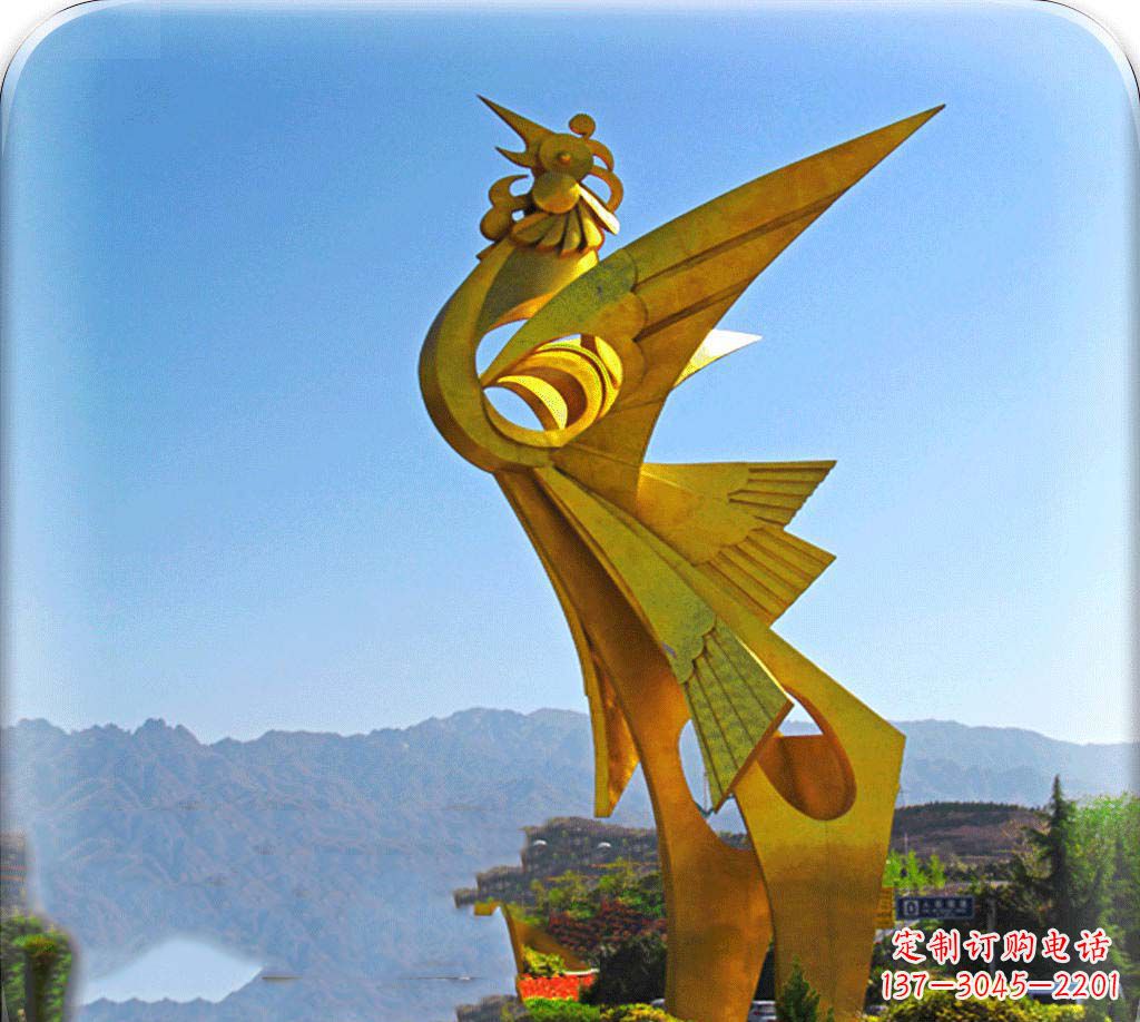 广西城市美化之翅——凤凰景观雕塑