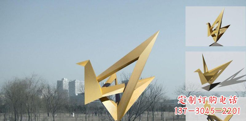 广西丹顶鹤雕塑象征着城市的文化和精神