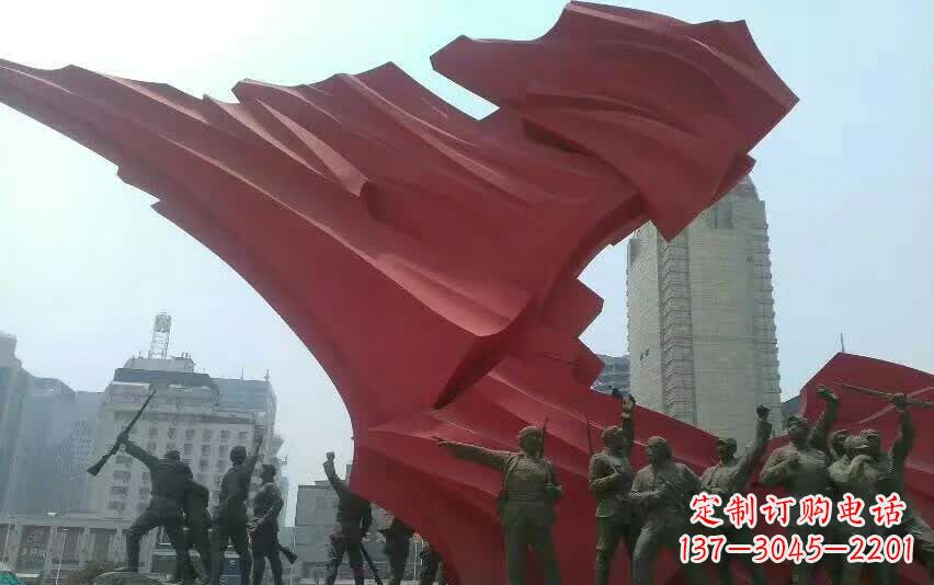 广西大型不锈钢红军雕塑——见证历史荣光