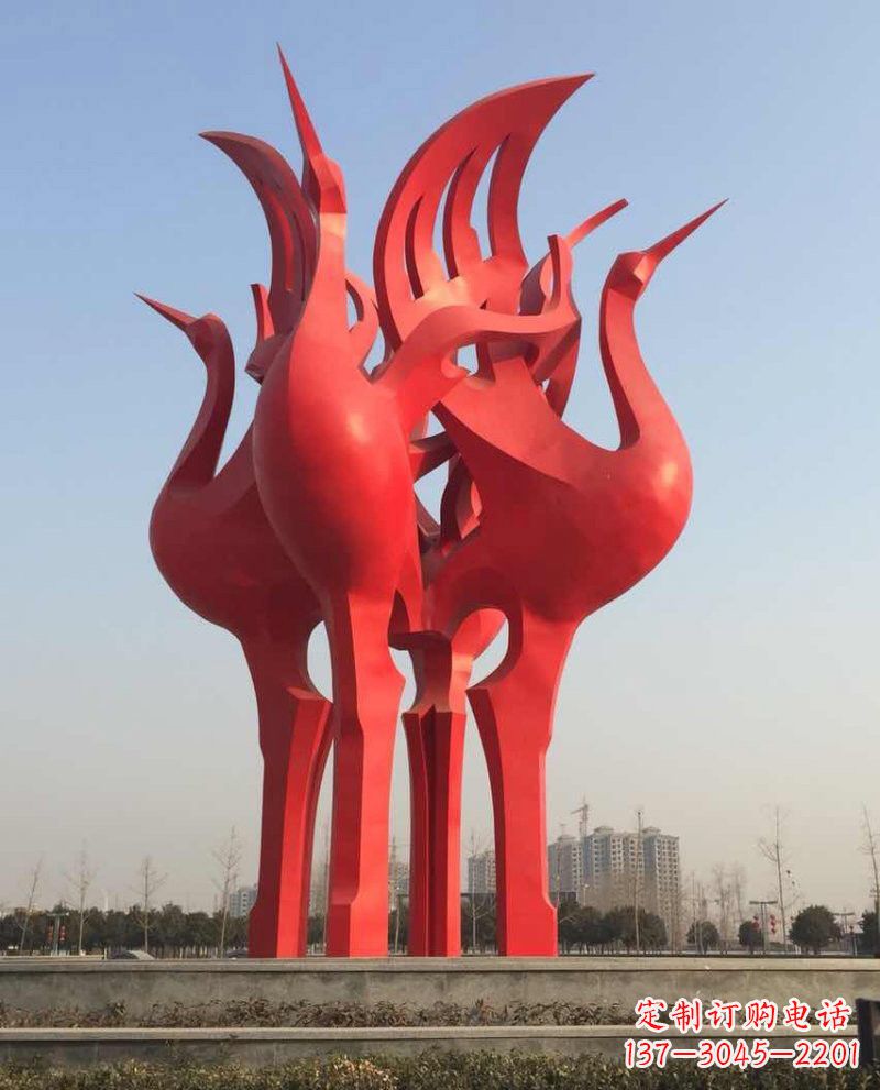 广西仙鹤雕塑一座城市的标志