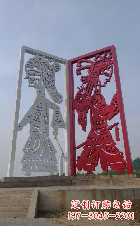 广西精美皮影戏雕塑——缔造中国城市文化新风貌