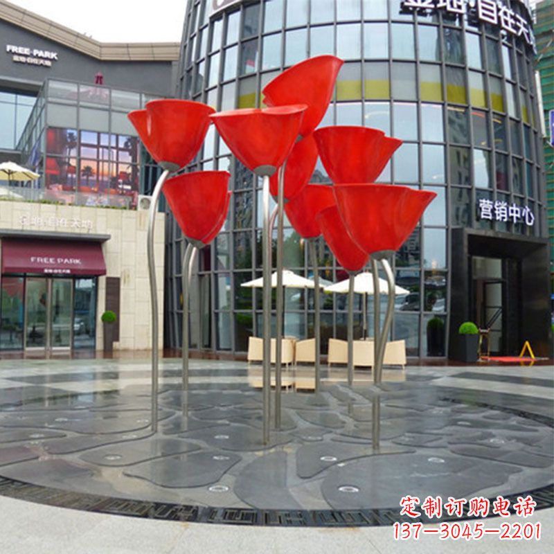 广西玫瑰雕塑点缀城市景观的绚烂之美