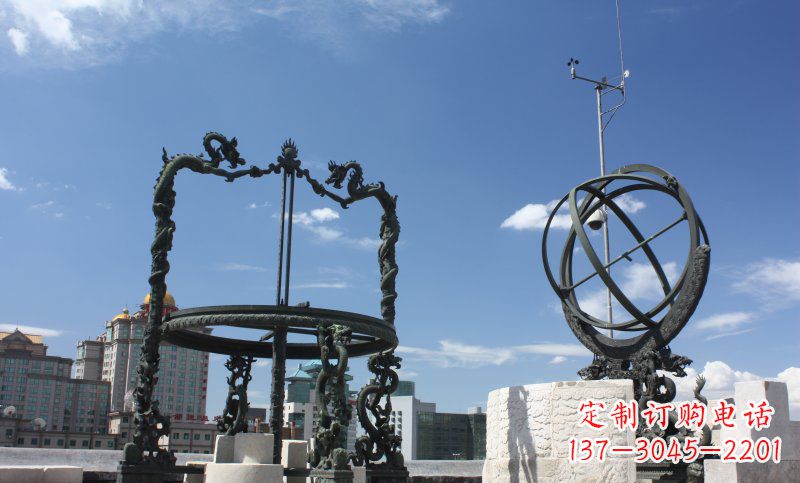 广西浑天仪雕塑,见证着城市的历史