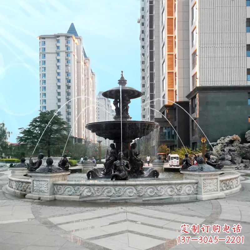 广西城市广场欧式水景喷泉雕塑的魅力